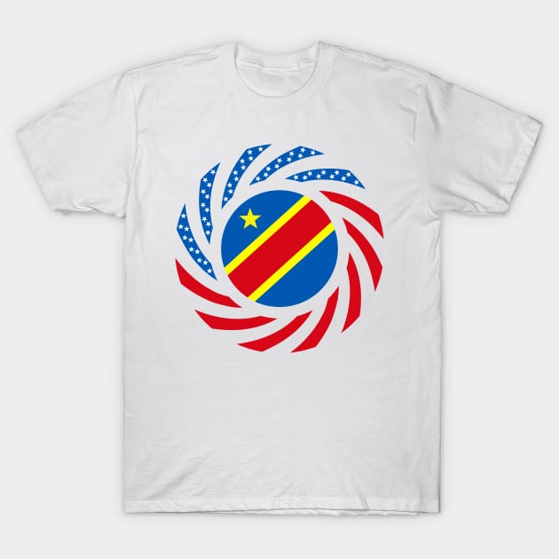 Congolese American (Democratic Republic) Multinational Patriot Flag Series T-Shirt by Village Values